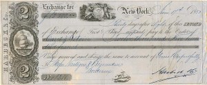 Harbeck and Co. - 1850 dated Draft Check